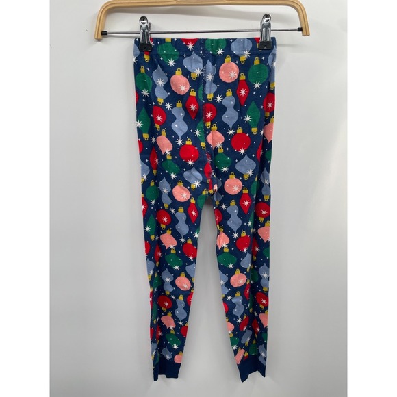 NWT Hanna Andersson Holiday Long John Pajama Set Kids 6-7 Shiny Bright Ornaments - Picture 8 of 13